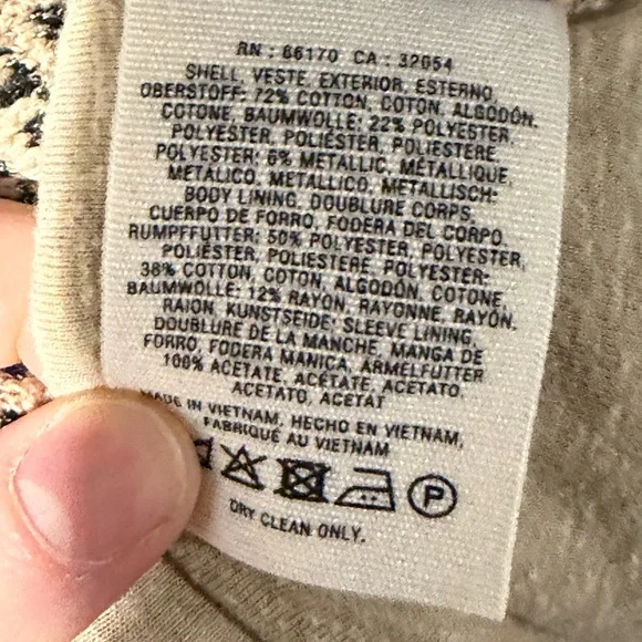 Anthropologie Cartonnier Rowan Leopard Blazer Small Cotton Metallic Jacket - Picture 8 of 8